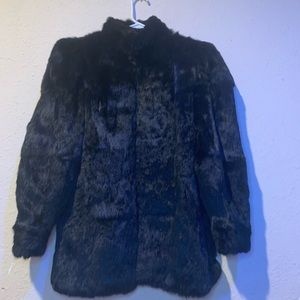 Black Faux Fur Coat